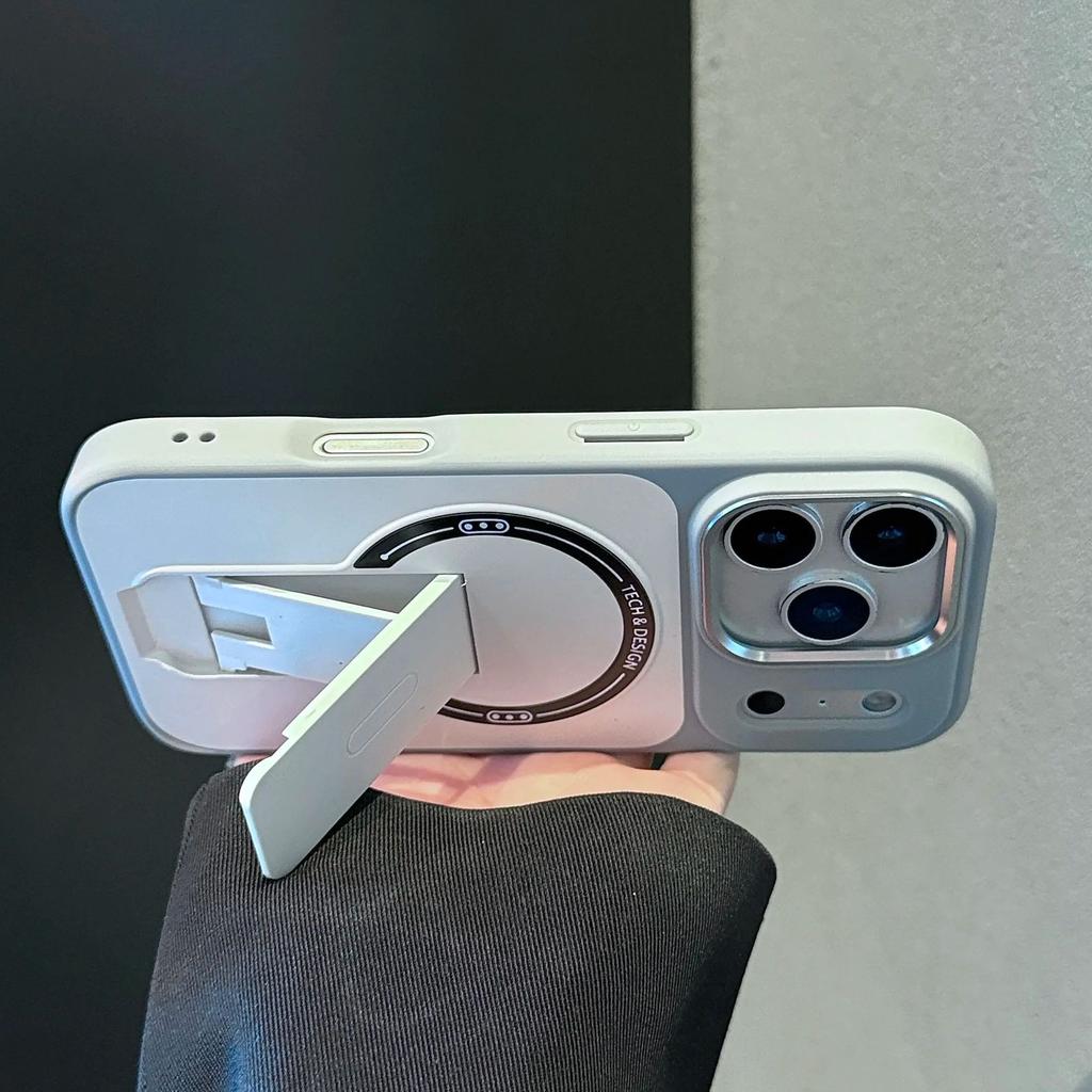 Magnetischer Klappständer Halter Für Magsafe Ladehülle Für iPhone Air 17 16 15 14 13 12 Pro Max Hautfreundliche Matte Schutzhülle