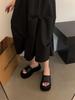 Women's Summer 2025 One-Strap High Heel Sandals - Round & Open Toe, Soft-Thick Sole, Comfortable for Commute