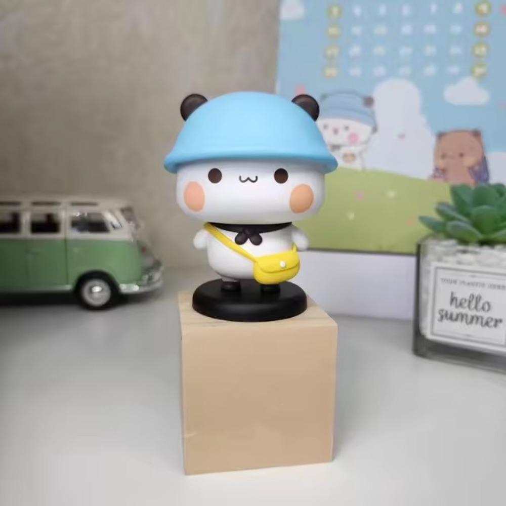

Cute PVC Panda Bear Figure Cartoon Gift Collectible Anime Ornament Bubu Dudu Animal Car Interior Decoration