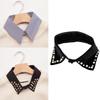 Metal Studded False Collar for Women Girl Detachable Collar Lapel Blouse Top Clothing Accessory Casual Decorative Collar