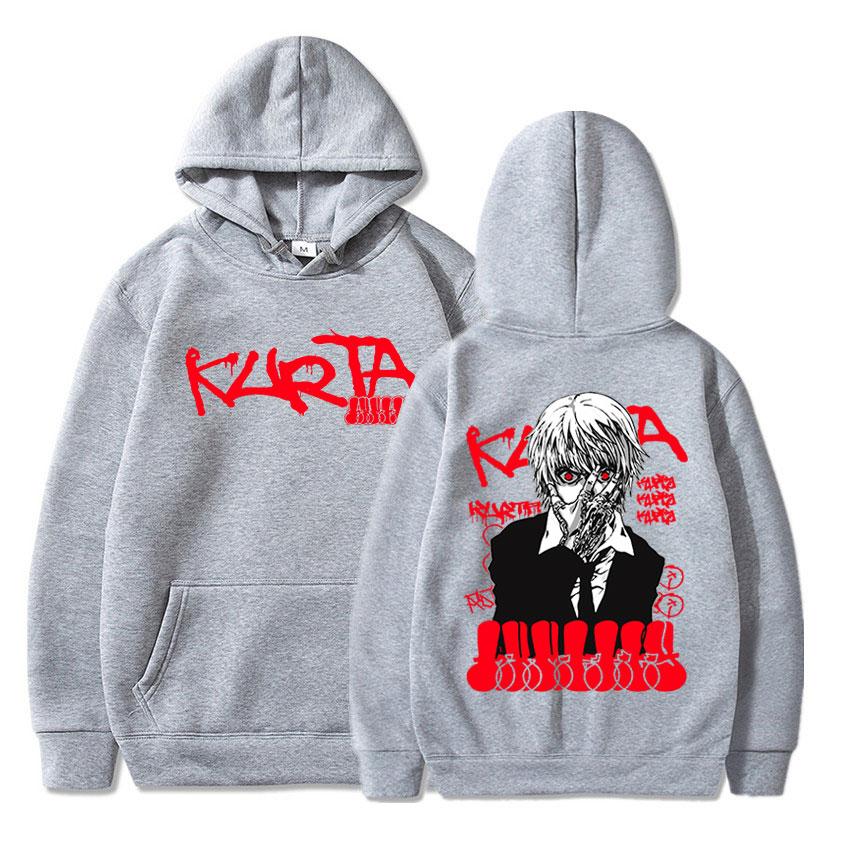 Anime Hunter X Hunter HxH Hoodie Funny Manga Kurapika Long Sleeve Hoodies Unisex Casual Vintage Oversized Sweatshirt Streetwear