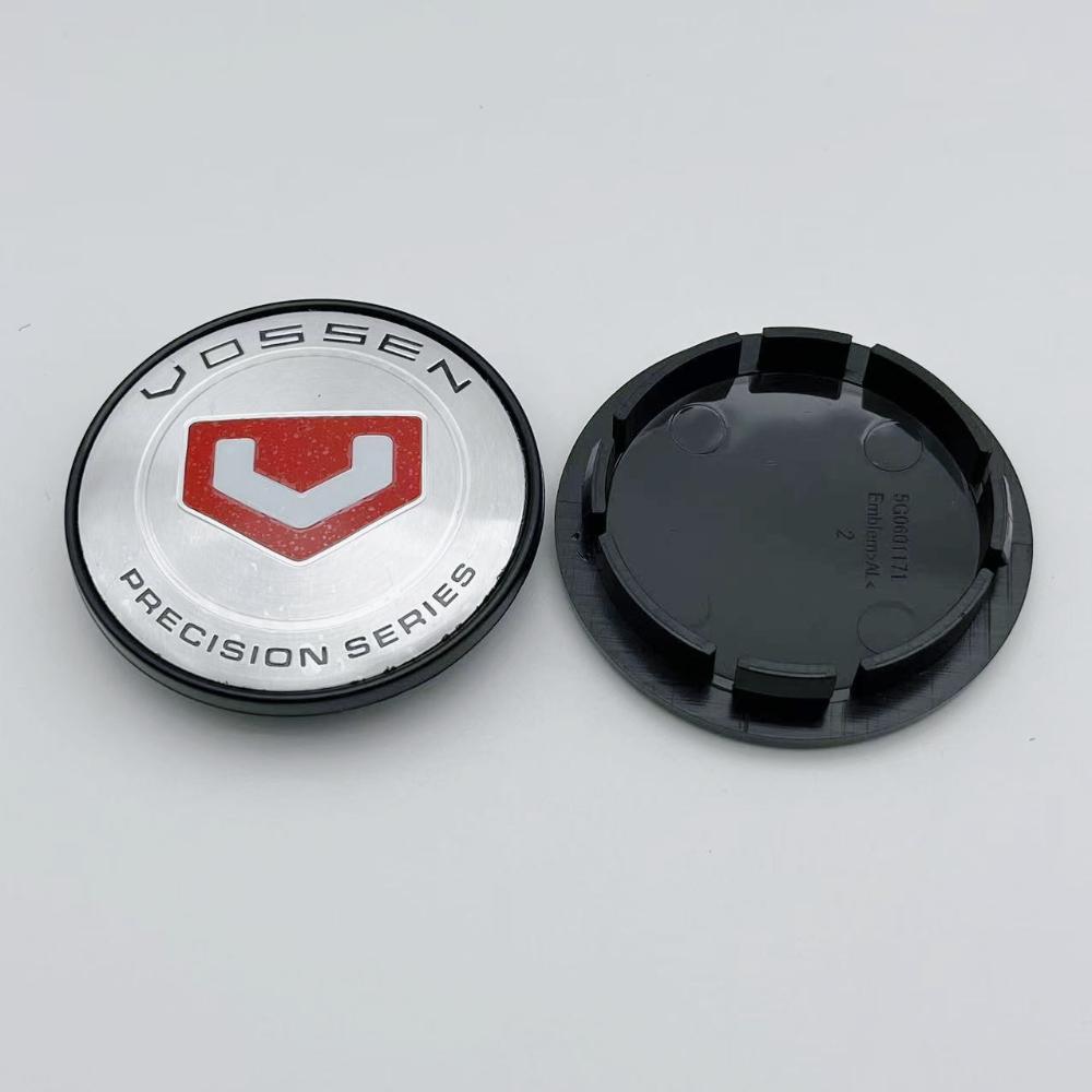 4pcs 65MM O.D / 56MM I.D New Style Car Wheel Center Caps With Vossen Logo Bagde Wheels Hub Rim Hubcaps Cover Replace Accessories