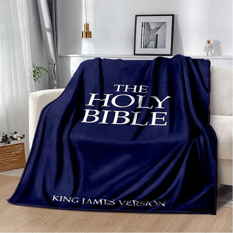 Hellige Bibel Kors Jesus Be Mykt Plysjteppe, Flanellteppe Kasteteppe for Stue Soverom Seng Sofa Piknikdeksel Barn