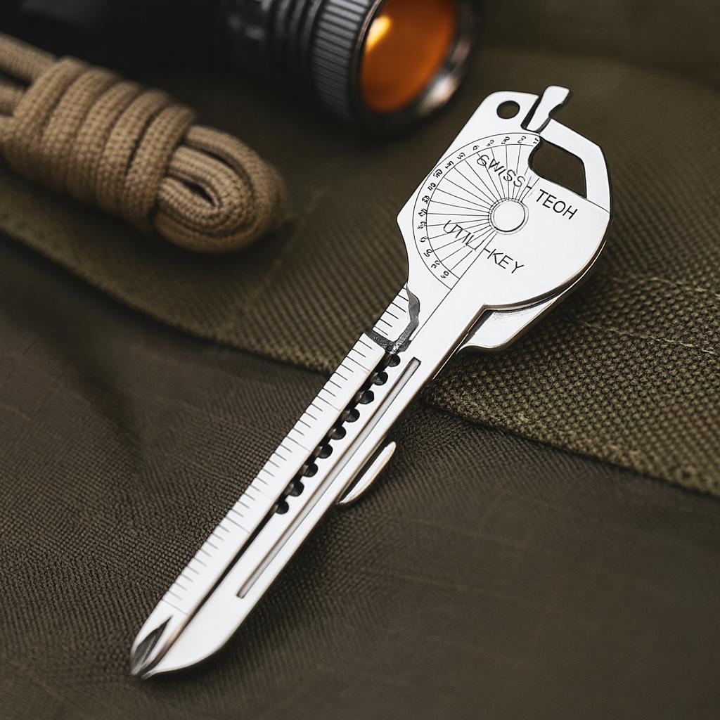 Portable Keychain Multi Tool, Compact Mini Screwdriver & Bottle Opener, Outdoor Camping Survival EDC Gadget for Travel Emergency
