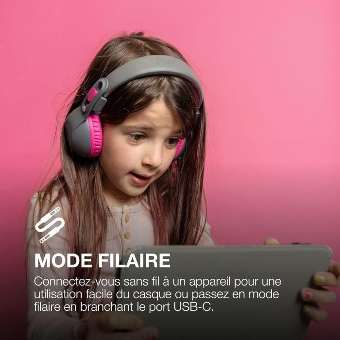 Casque Sans Fil - JLab - JBuddies Studio 2 - Volume Limité - 65h+ Autonomie - Rose