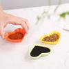 Heart Shaped Ceramic Seasoning Dish Mini Sauce Plate for Pickle Snack Dipping Home Kitchen Restaurant