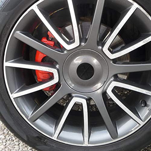 Wheel Center Caps, Outer Diameter 48mm, Inner Diameter 42mm, Set of 4, Black Hub Caps