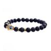 Black Matte Bead Lava Stone Beaded Bracelet Women Fatima Hamsa Hand Bracelet Men Jewelry