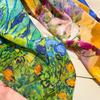 Summer hot-selling fashion versatile thin age-reducing printed small square scarf silk silk cotton neck scarf sun protection small shawl