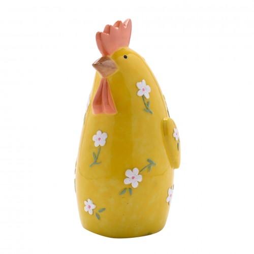 Country Living Floral Chicken Resin Figurine