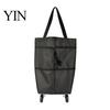 Sac de Courses Extensible à Roulettes Pliable avec Roulettes, Léger Portable Grande Capacité Chariot à Provisions Chariot, Trolley Imperméable en Tissu Oxford pour Et