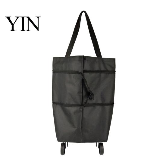 Sac de Courses Extensible à Roulettes Pliable avec Roulettes, Léger Portable Grande Capacité Chariot à Provisions Chariot, Trolley Imperméable en Tissu Oxford pour Et