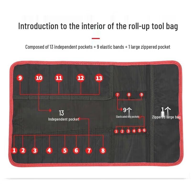 Jingyong Multi-functional Roll-up Tool Kit