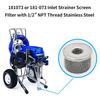 A96I-4Pcs 181073 Or 181-073 Pump Inlet Strainer,Screen Filter 1/2In NPT Thread Stainless Steel With For Airless Paint Sprayer