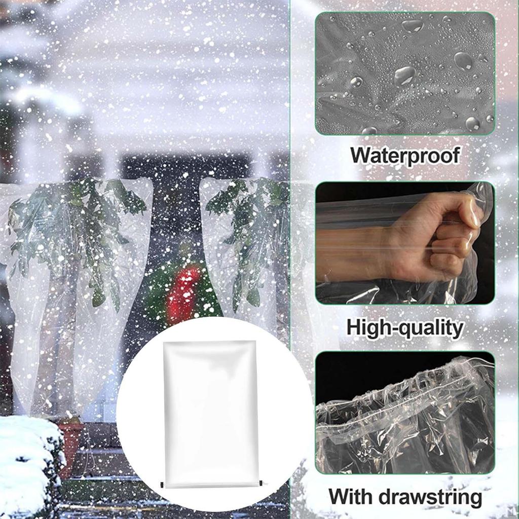 Plant Blanket, Tree Blanket with Drawstring, Dustproof, Clear, Reusable, Warm Protection Bag