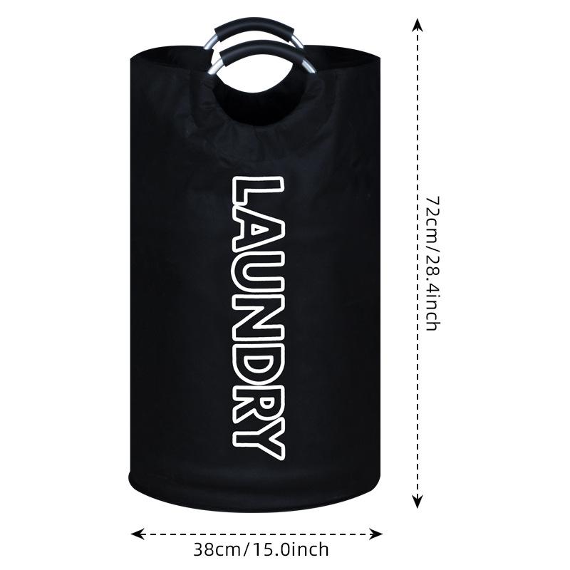 Foldable 82L Recycling Storage Basket Large Capacity Empty Bottle Bag Aluminum Handle for Kitchen Laundry Room Organizer Pack