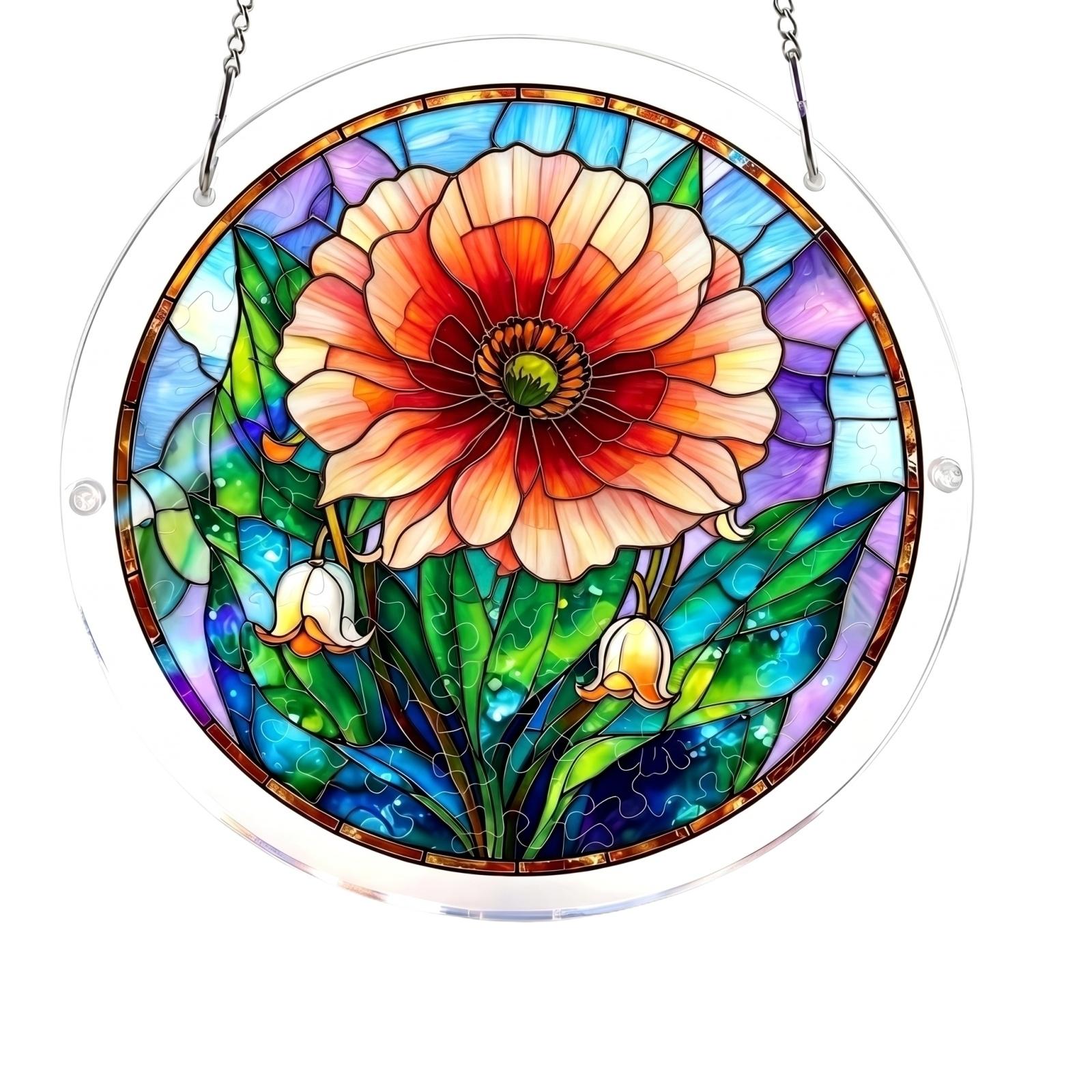

83-piece puzzle sunlight catcher window decoration panel, home decoration birthday gift one size