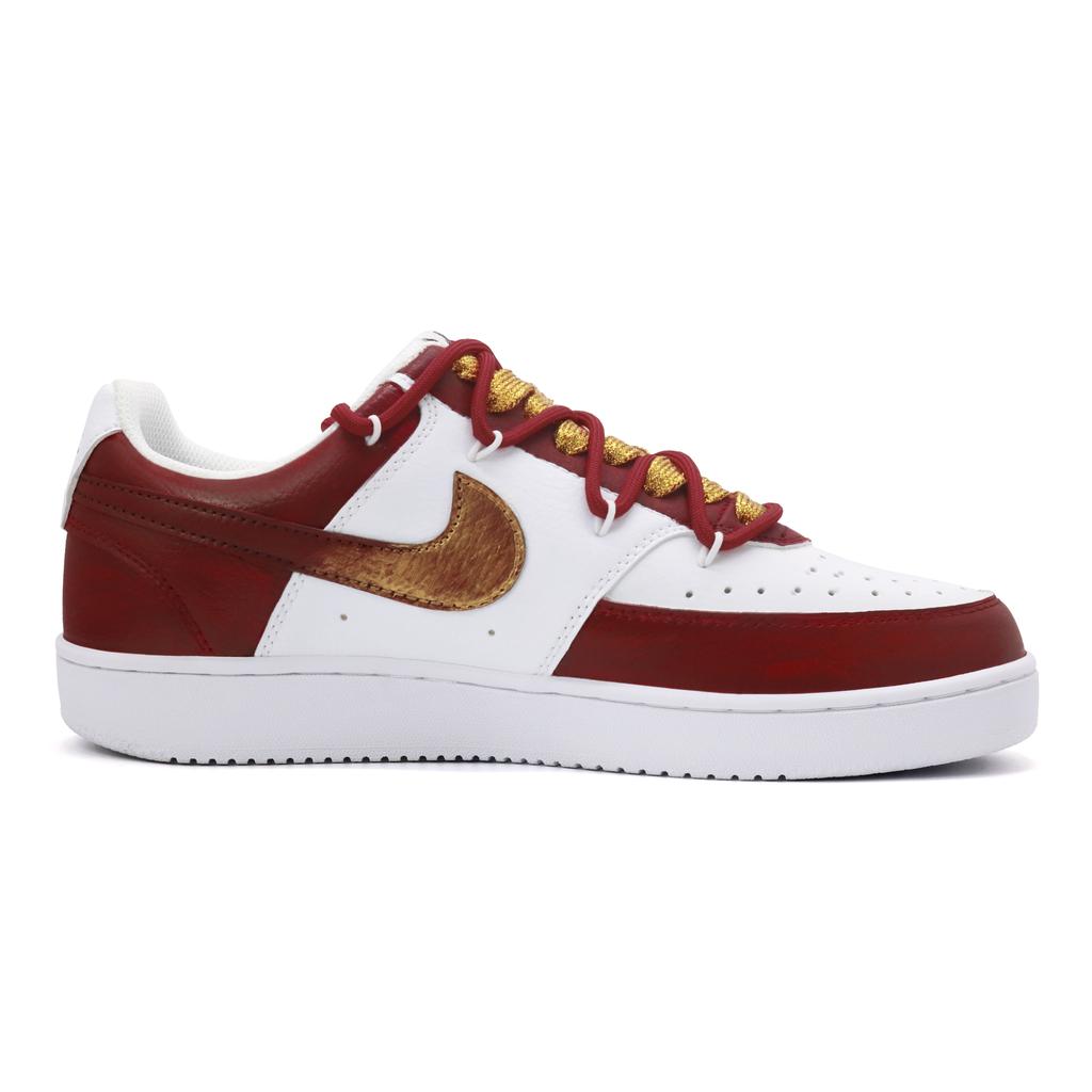 Nike Court Vision 1 Low top Skateboard Shoes Unisex Red White Gold DH2987-101(team488- )
