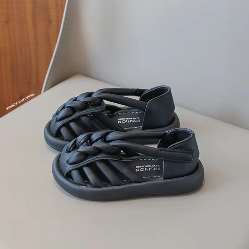 

Strange and Novel Modeling Children Sandals Cute-outs Beige Girls Sandals Trendy Holiday Flats Baby Boy Beach Shoes Child I03246 26