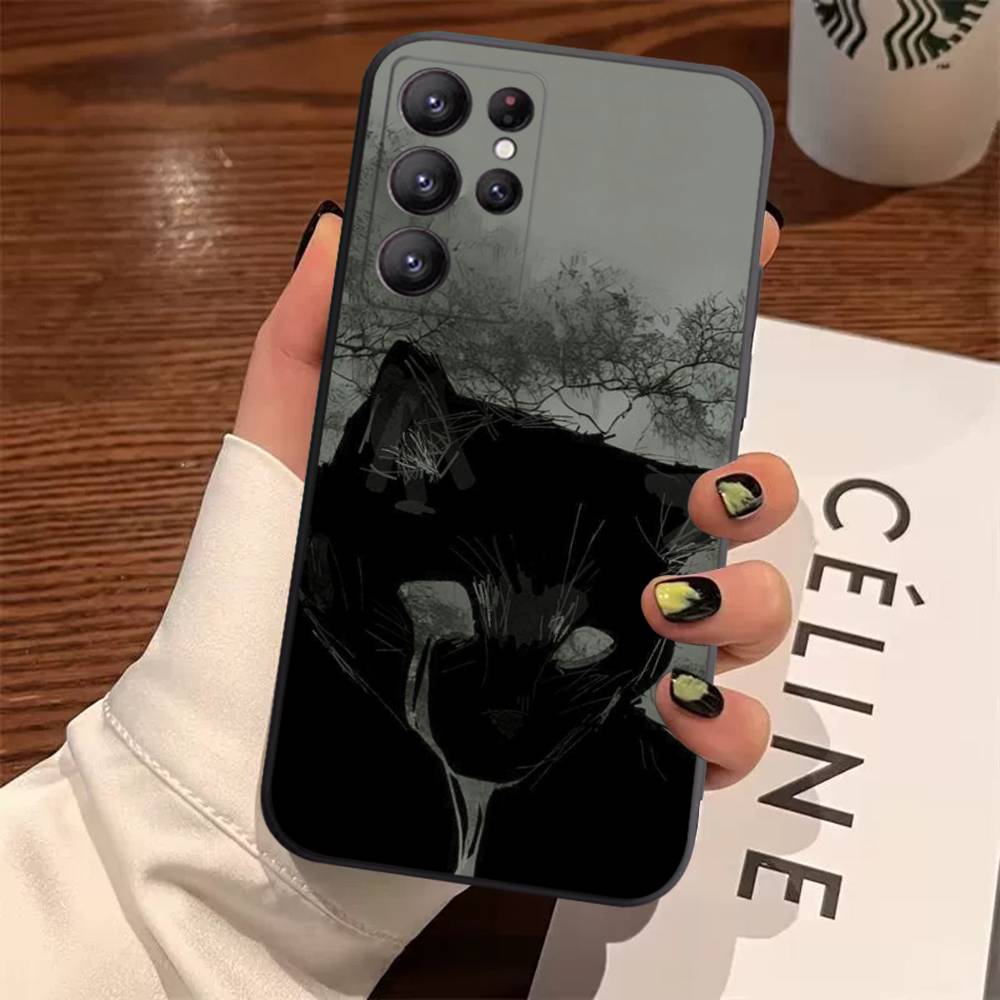

Dark Funny Monster Cat Case For Samsung Galaxy Case S25 S23 S22 S21 S30 S20 S10 Ultra Plus FE TPU Soft Cover Samsung S10 5G