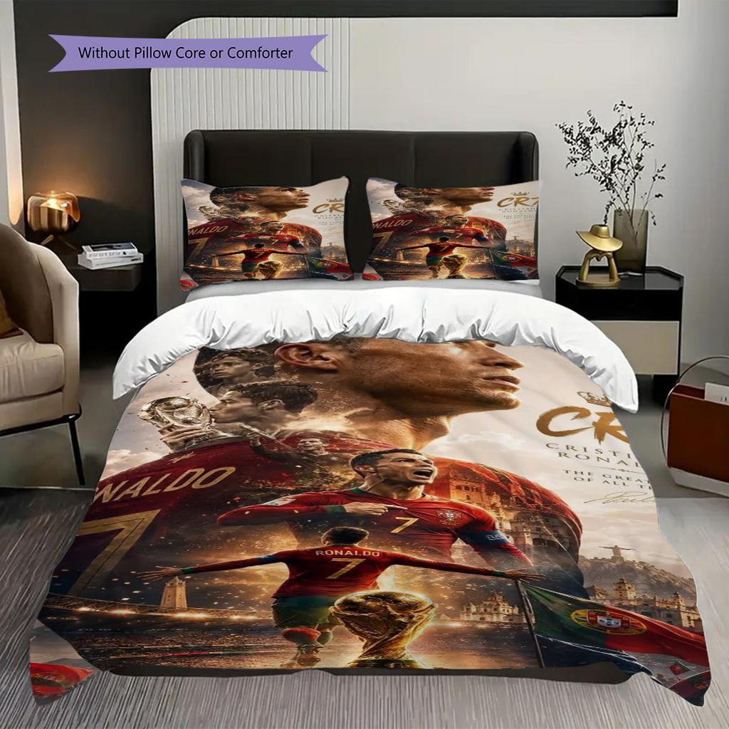 Cristiano Ronaldo Legends Bedding Without Core 1 Duvet Cover 2 Pillowcase Without Core Duvet Cover And Pillowcase Bedding Set Christmas Birthday Gift