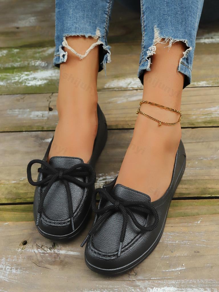 Fashion 2025 Autumn New Shallow Mouth Casual Thick Soled Single Shoes for Women Comfortable Versatile Wedge Heel Concise Design Sneakers