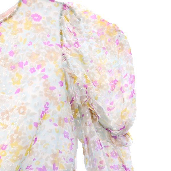 SEE BY CHLOE 100% Silk Overall Handle Long Sleeve See Through Cut 36 Women Used