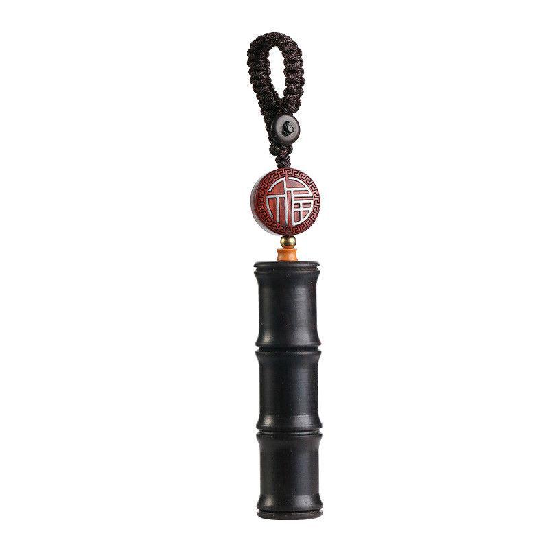 Ebony Bamboo Vintage Charm High-Rise Keychain for Men & Women