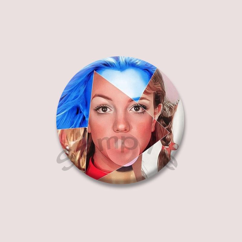 American Pop Singer Britney Spears Brooch Badge Music Peripheral Jewelry Bag Clothing Accessories Pins Fans Collection Gifts 32mm