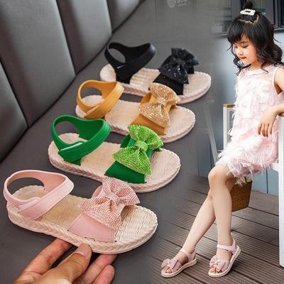 Sandalen Schuhe für Mädchen Kind Sandalen Sommer Neu Mädchen Prinzessin Schuhe Weiche Sohle Strandschuh Schleife Freizeitschuh Kinderschuh Zapatos Niña