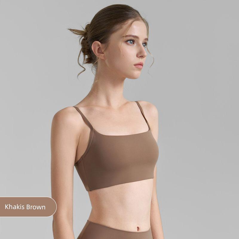 Sexy Sling Beauty Back Yoga Underwear Nude Feel Quick-Drying Sports Bra Women's Workout Clothes Tops High Elastic Vest Push-up