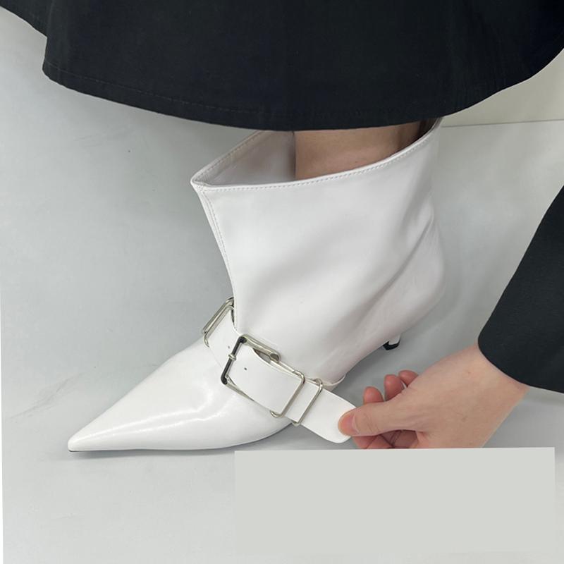 Fashion Ankle Boots for Women Pointed Toe Low Heels Designer Shoes Fashion Dress Pumps Winter 2025 Luxuey Elegant Mujer Chelsea Botas