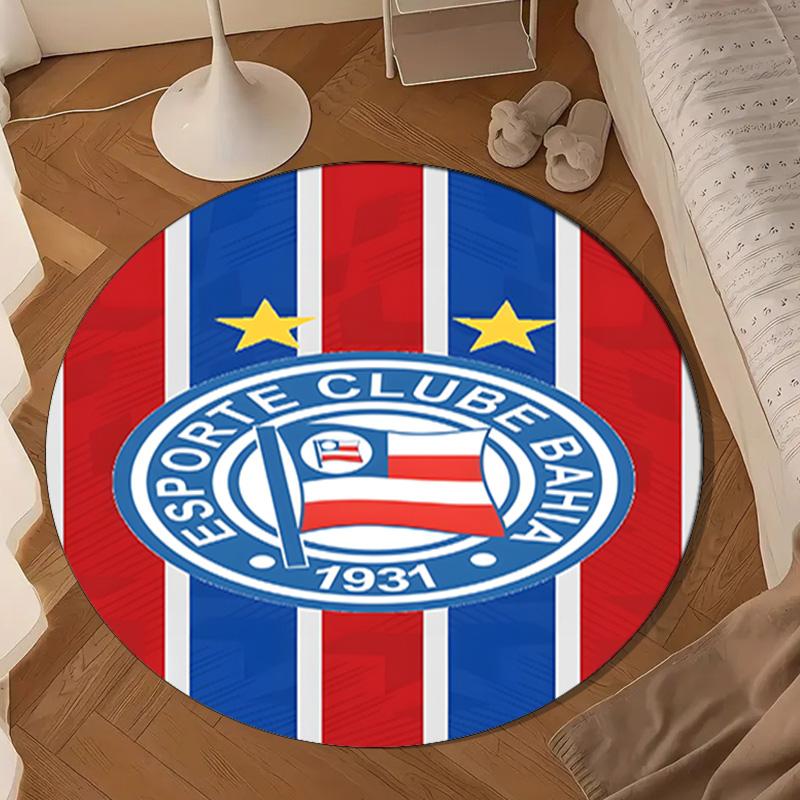 Football Club Emblem Round Rug for Livingroom,Bedroom, Palyroom, Chair Rug, Area Rug, Circle Carpet, Large Size Fan Christmas Gift