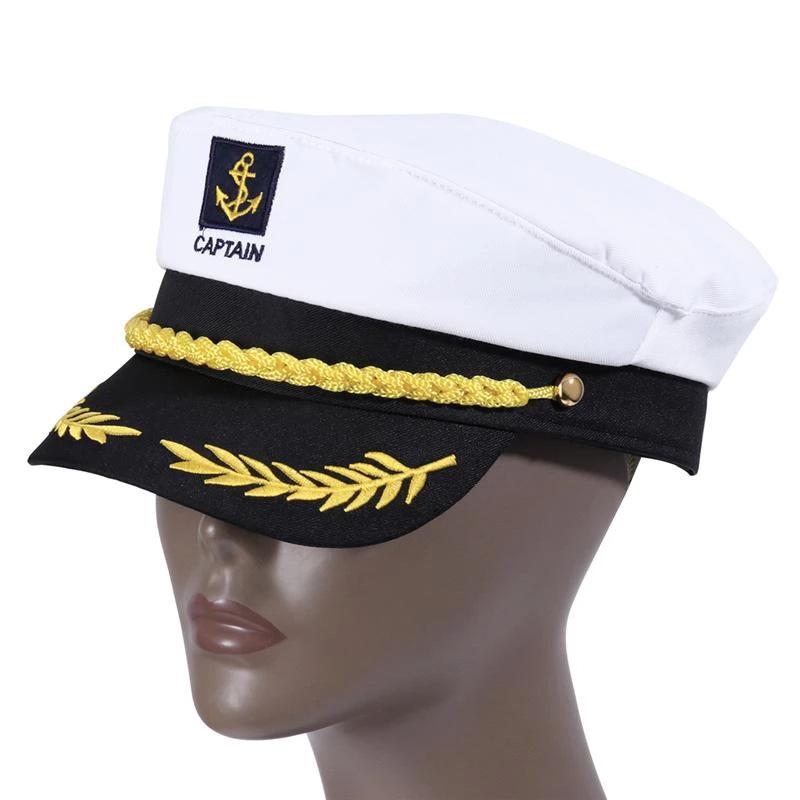 Cappello da Capitano da Yacht-Marinaio per Adulti Regolabile per Uomo e Donna Cappello da Festa per Eventi di Trucco, Ballo, Travestimento Accessori Ottimi ed Eleganti