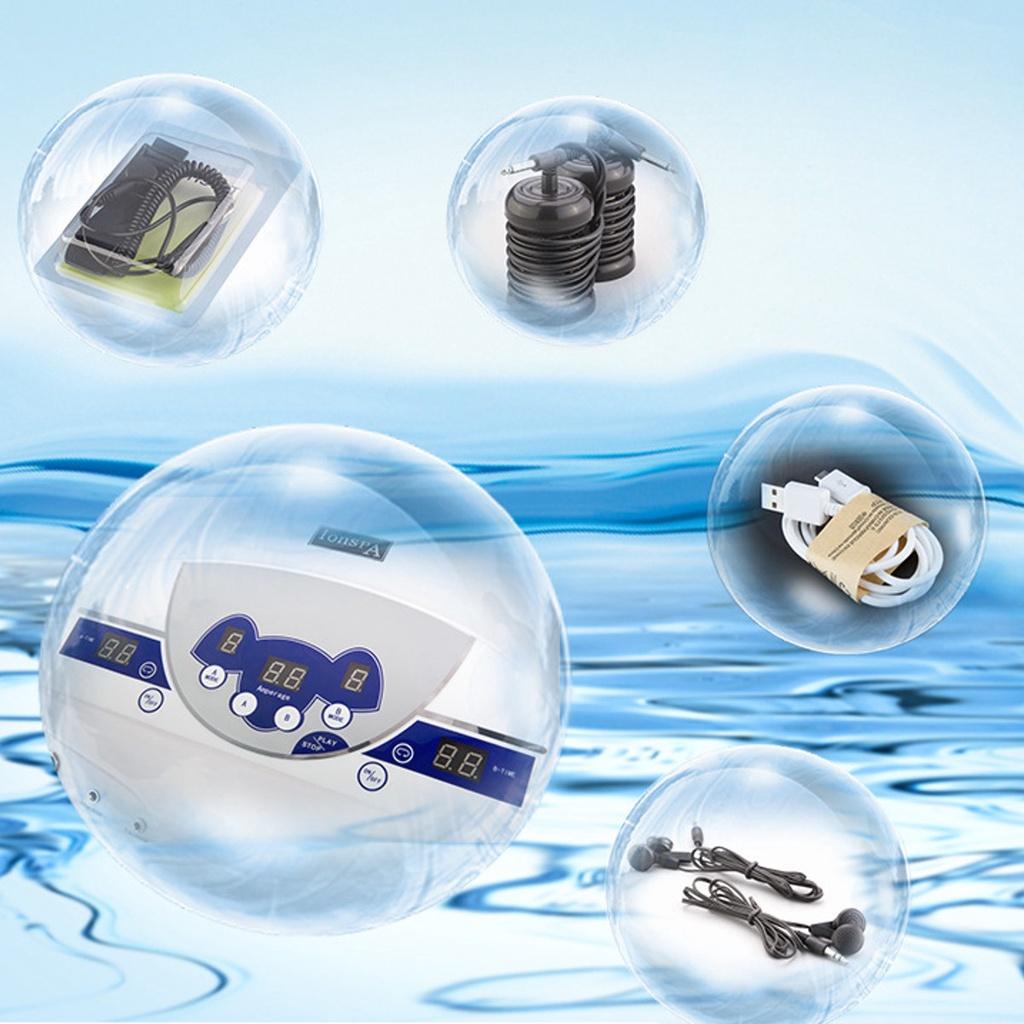 Dual Music Foot Spa Machine AC 110V/220V MP3 Bath Arrays Ion Cleanse Ionic Device Health Care Tools 60W