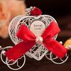 Fashion Ornaments Festival Favours Birthday Carriage Metal Heart Wedding Chocolate Party Candy Box Gift