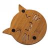 1Pc Coaster Pinwheel Large Fish Bone Durable Cat Lovely Cartoon Kitchen Table Protecting Wood Cup In