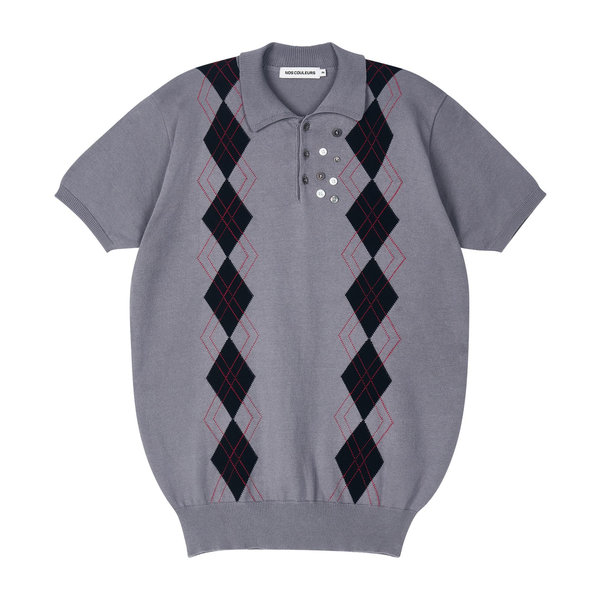 Nocoolers (M)Multi Button Argyll Knit Gray 2