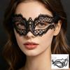 Halloween Metal Half Face Mask With Rhinestones Black Adult Cosplay Party Masquerade