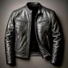 Men's Winter Motorcycle Style Men's Leather Fashion Slim Fit Jacket Men's Jacket Thickened