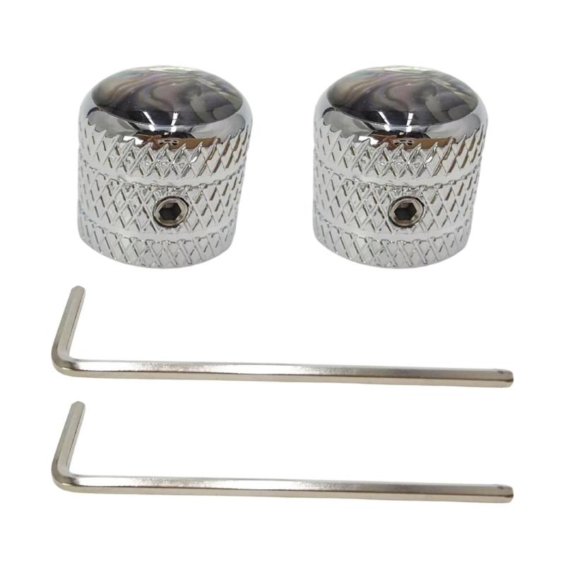 

Pack of 2 Quality Guitar Potentiometer Caps Ensuring Easy Installation Comfortable Handling Quality Guitar Knobs Set серебряный