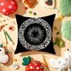 P-Pokras Lampas Art Graffiti Cushion Cover Plush Fabric Soft Double-Sided Printed Sofa Warm Winter Home Gift Pillow Cover