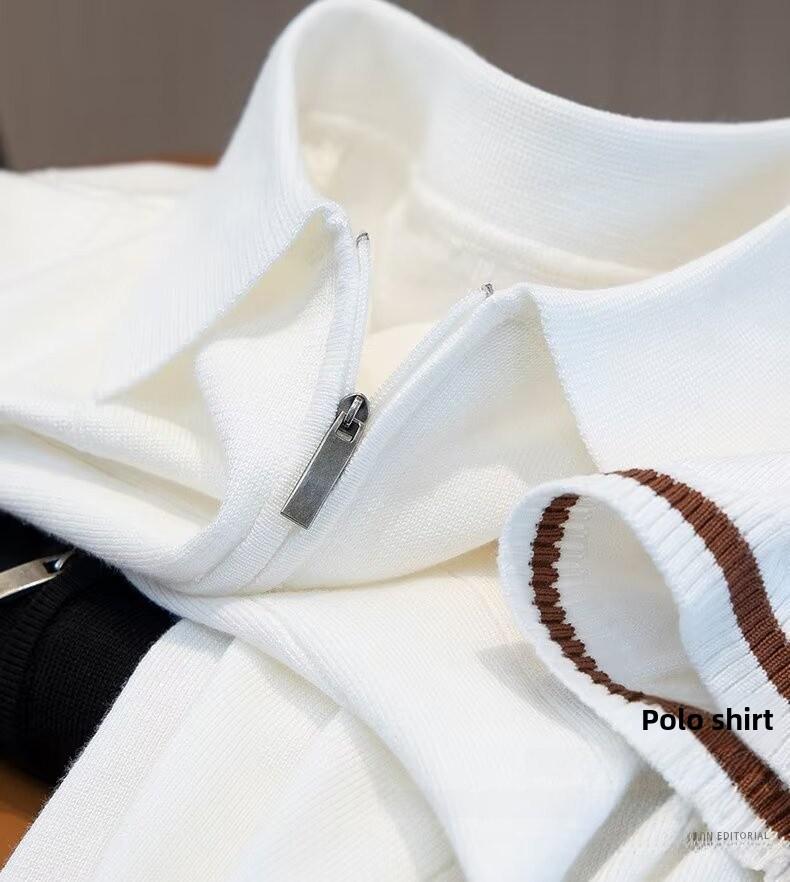 Men's Trendy Slim Fit Lapel Polo - Short-Sleeved Korean Style 2023 Summer T-Shirt