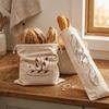 2PCS Fresh Keeping Bread Storage Bags Large Drawstring Bread Bag French Stick Storage Bag  Toast