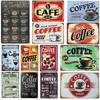 Vintage Metal Tin Logo Wall Decoration Vintage Coffee Art Poster Kitchen Bar Club Coffee Shop Board Room Decoration