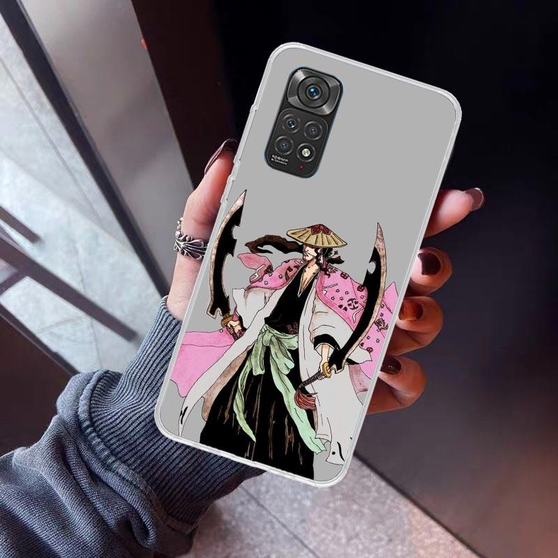 Bleach Kyoraku Shunsui Phone Case For Xiaomi Redmi Note 10 11 12 13 14 15 Pro Plus 11S 12S 14S 11T 11E 10S Soft TPU Back Cover R