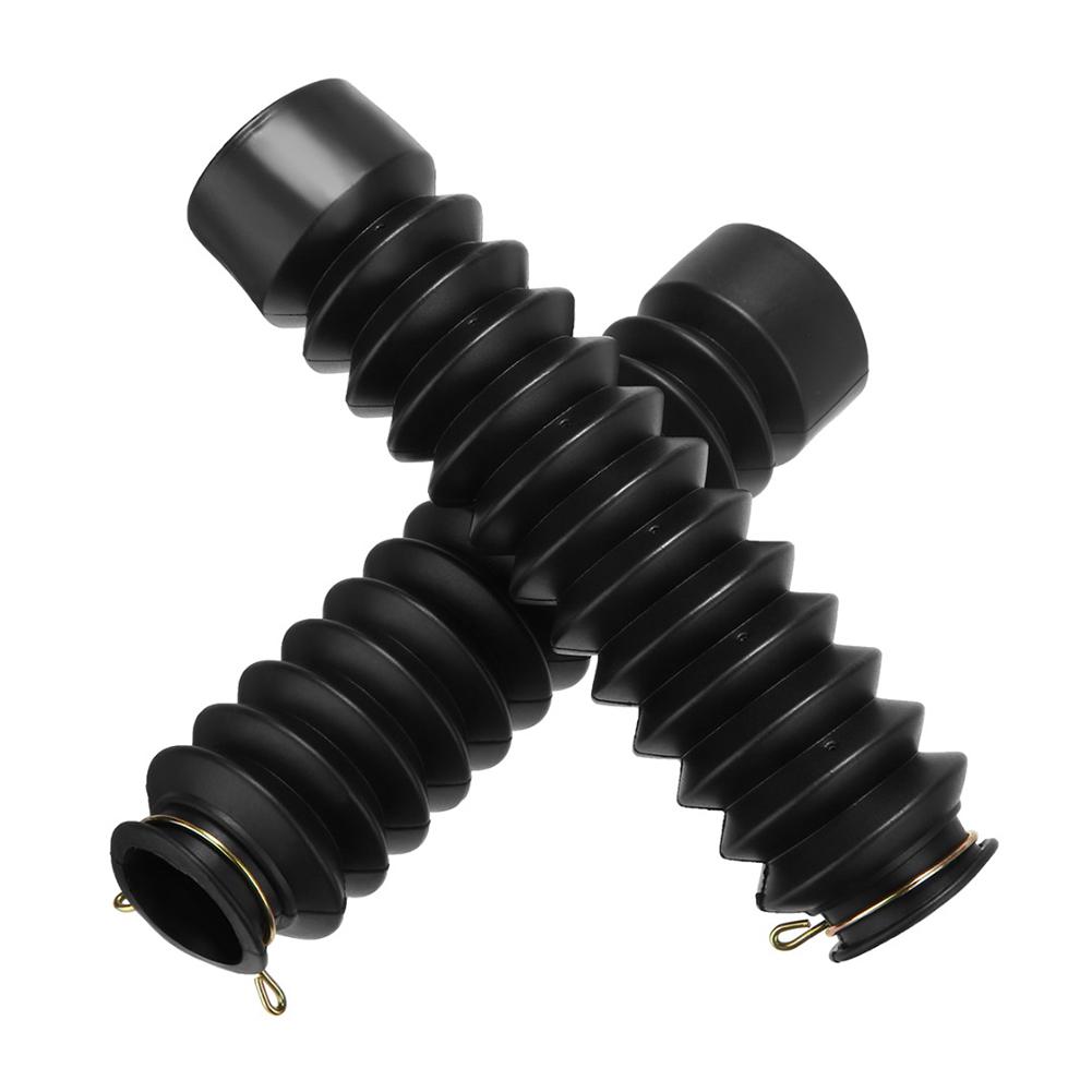 2Pcs 42mm Motorcycle Rubber Front Fork Covers Gaiters Boot Shock Absorber Gaiters Covers