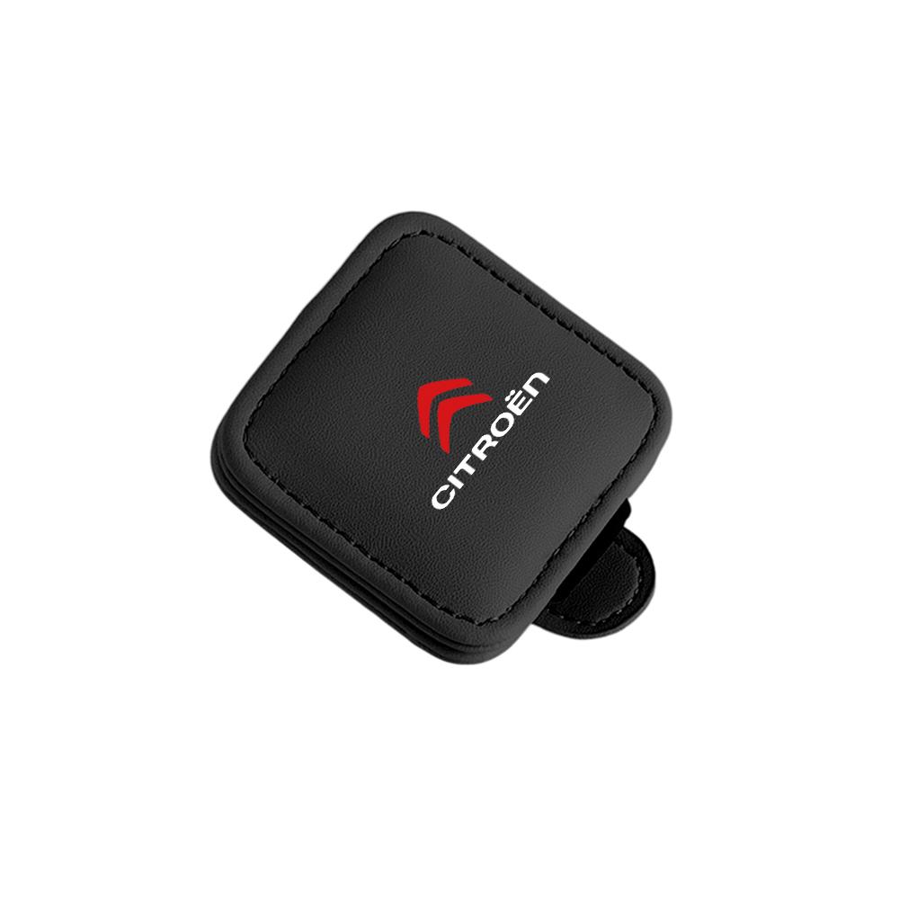

Universal Car Leather Glasses Clip Visor Sunglasses Clip ID Ticket Storage Clip For Citroen C1 C2 C3 VTS C-ELYSEE C4L DS Celysee