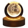 Lampă unică cu bile de cristal 3D, 1 buc, cu proiecții galactice și planetare, lumină de noapte USB pentru minge de plasmă cu atmosferă confortabilă