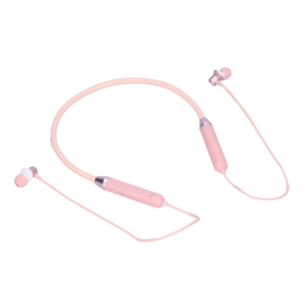 Neck Mounted Bluetooth 5.1 Earphone Wireless Noise Cancelling Sports Mobile Phone EarphonePink